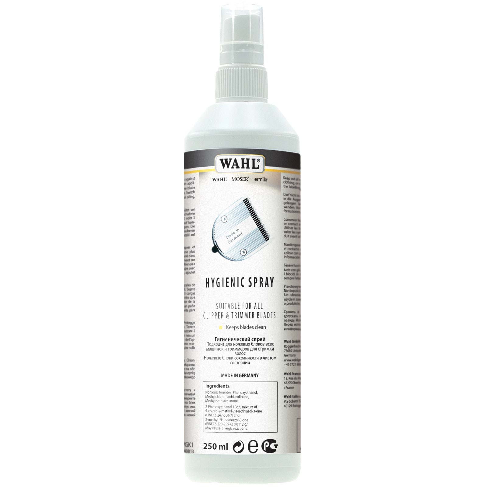 WAHL spray de curățare pentru seturi de tundere 250 ml WAHL spray de curățare pentru seturi de tundere 250 ml