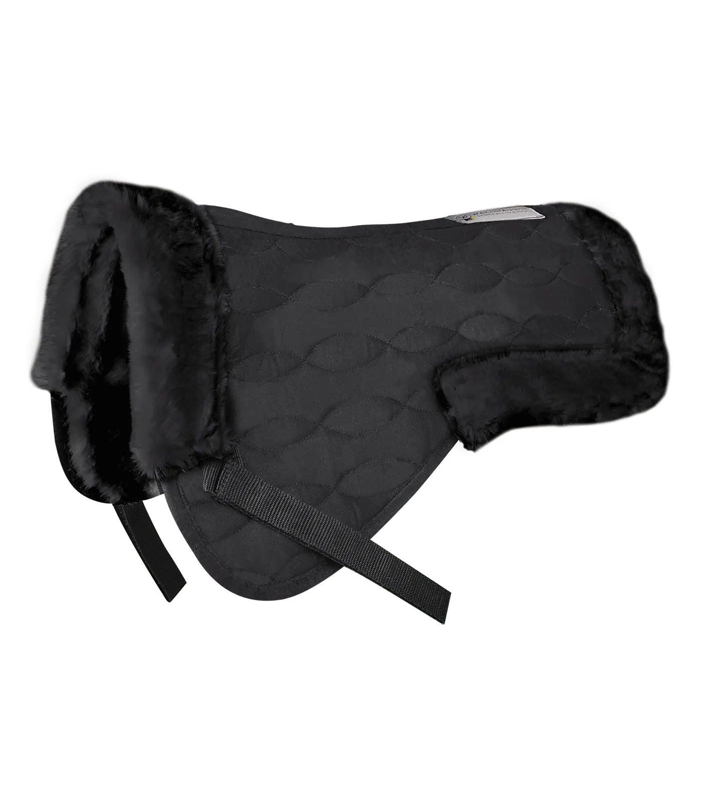 Saddle Pad with synthetic fur black/black Pony Saddle Pad with synthetic fur black/black Pony