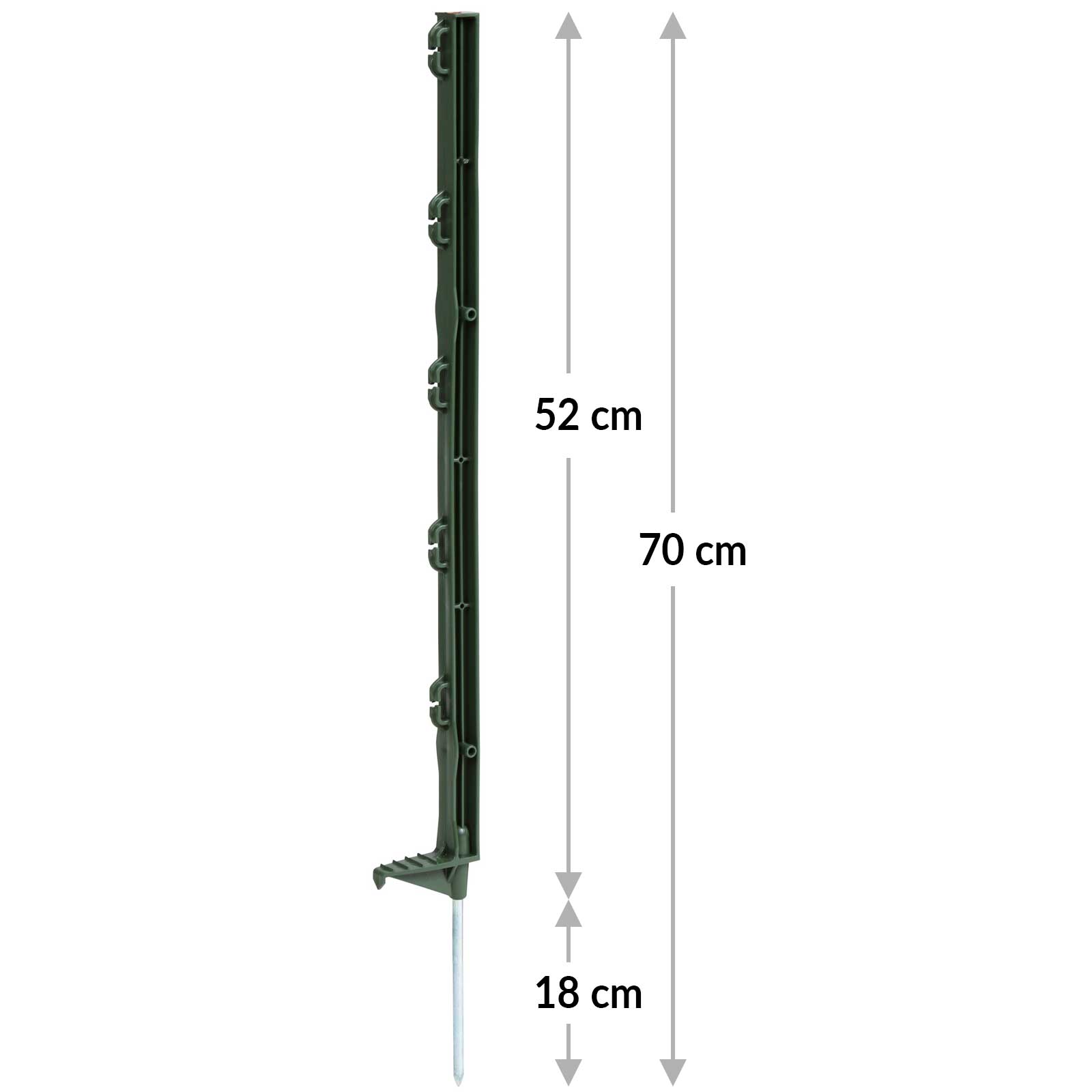 20x Agrarzone stâlp pentru gard electric de pășune Eco 70 cm, verde