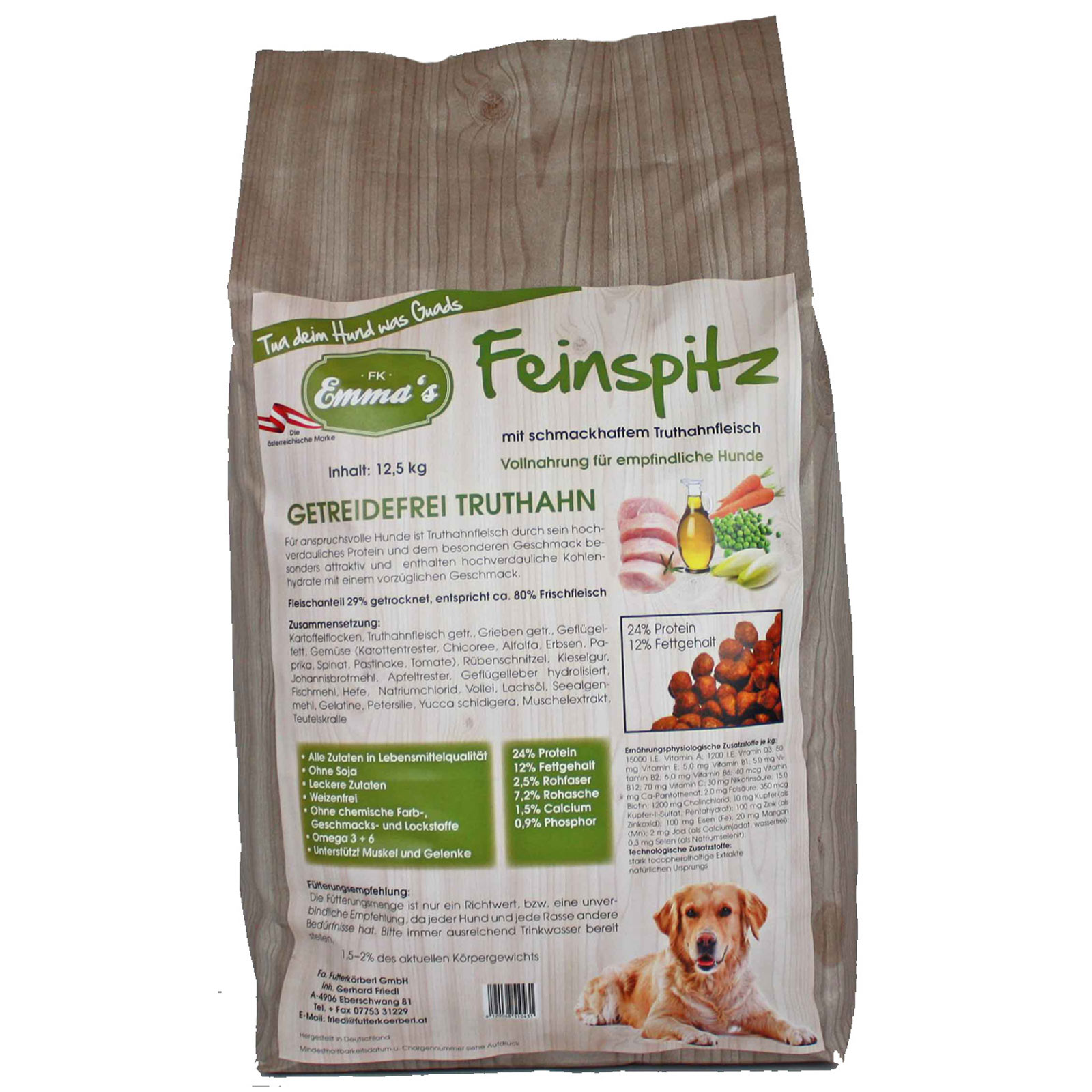 Emmas hrană pentru câini Feinspitz curcan fără cereale 12,5 kg
