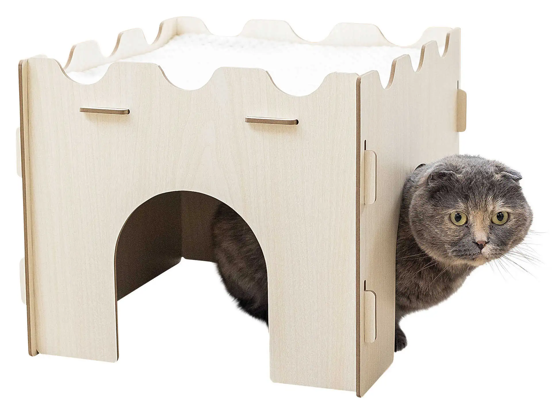 Zgârietor pentru pisici de interior Katzenburg 37x37x30 cm cu pernă