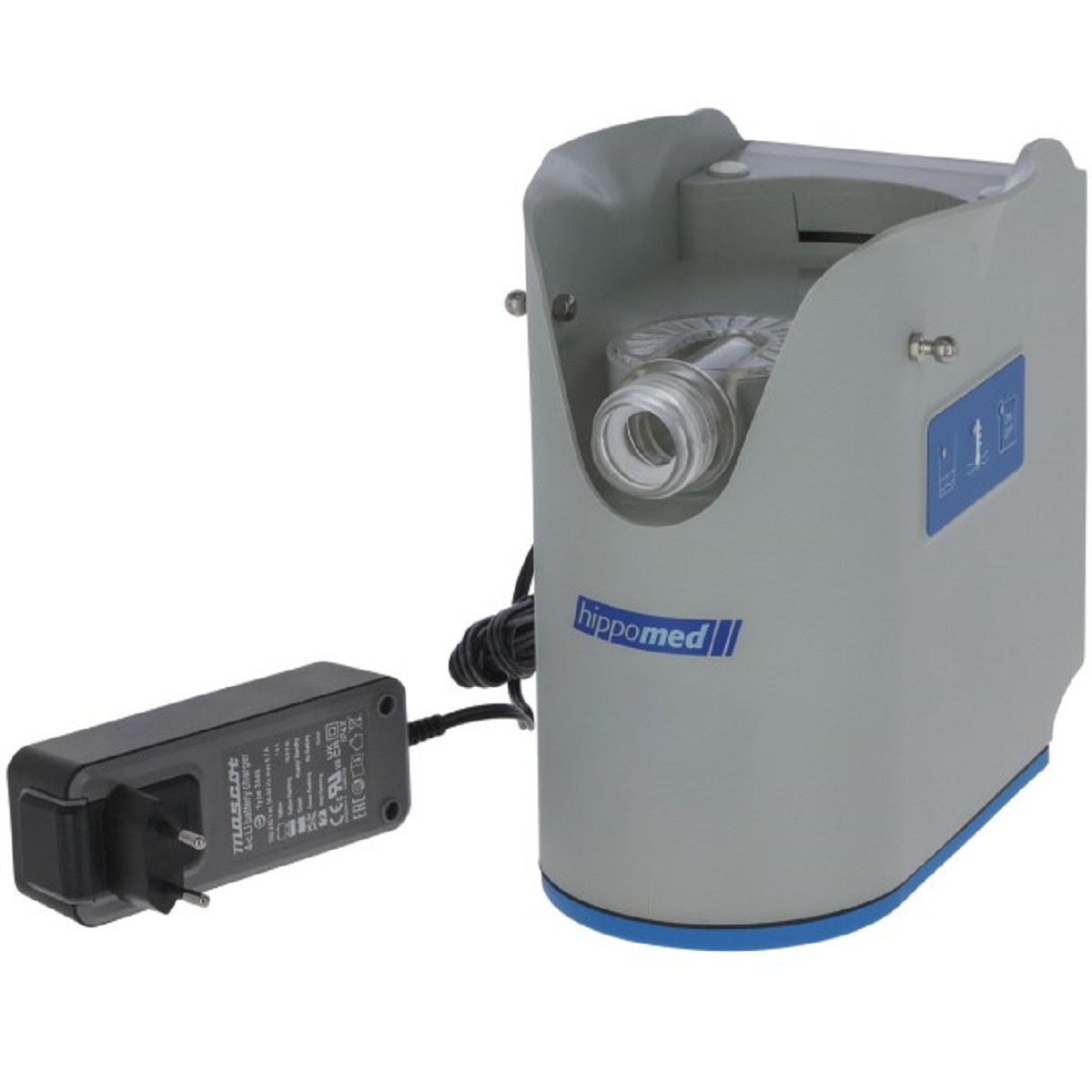 Inhalator cu ultrasunete Hippomed Horse AirOne Flex, inclusiv mască cu sânge cald, baterie reîncărcabilă