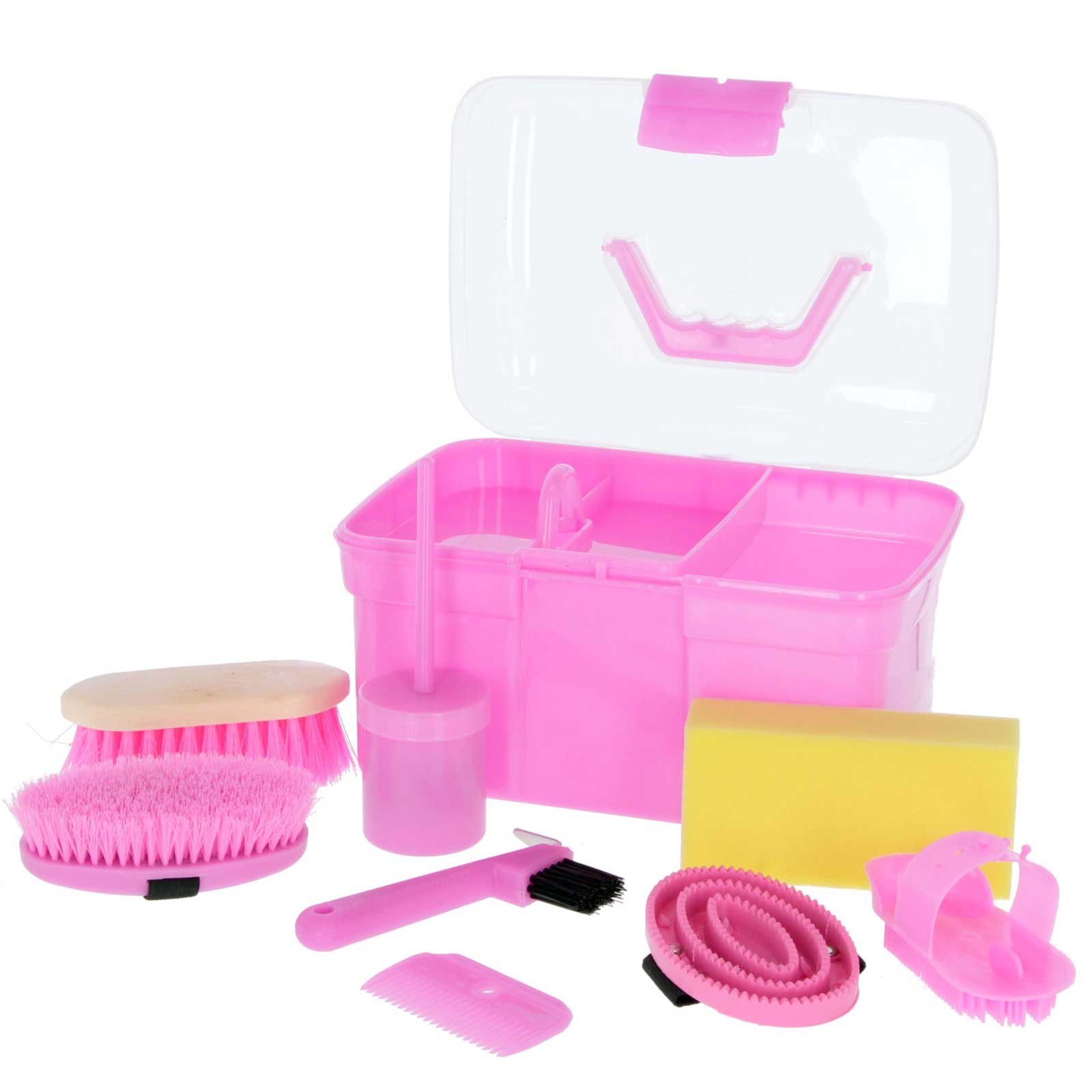 Cutie de curățare pentru copii cu conținut 8 piese roz
