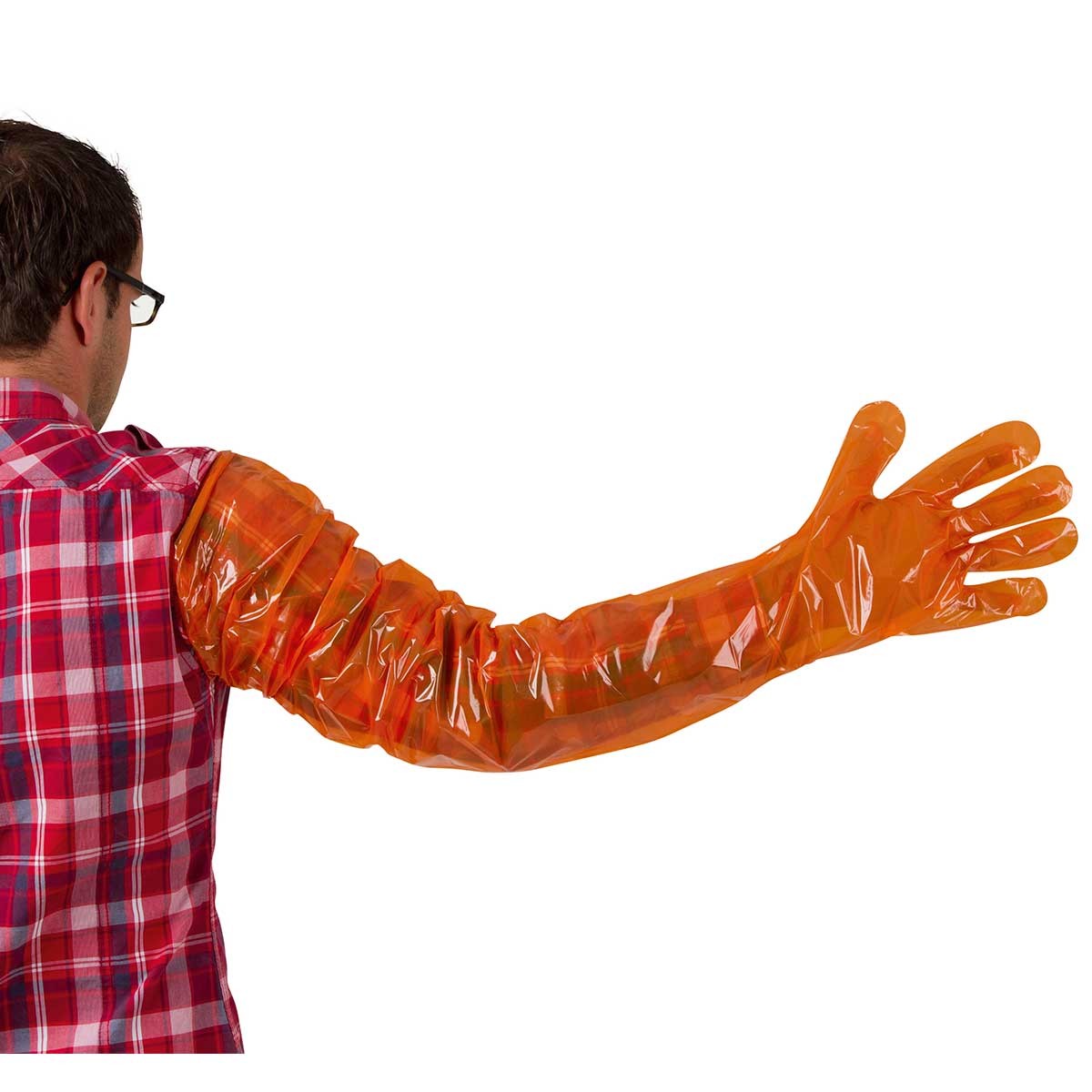 100x mănuși de unică folosință VETbasic portocaliu