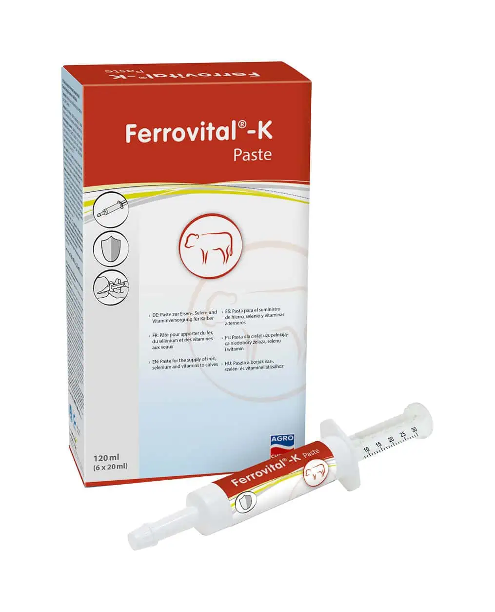 Ferrovital-K Supliment pentru viței cu fier și seleniu 6x20 ml