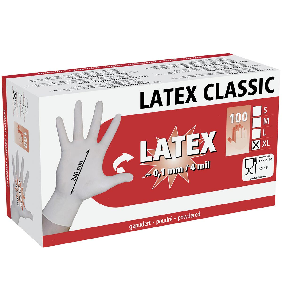 Mănuși de unică folosință Latex Classic