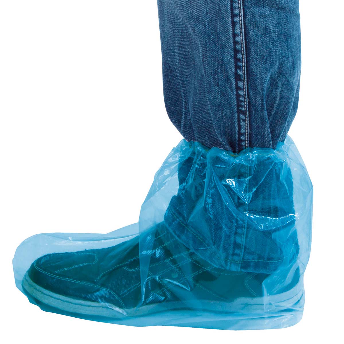 100x protecție pantofi de unică folosință albastru transparent semi-înaltă