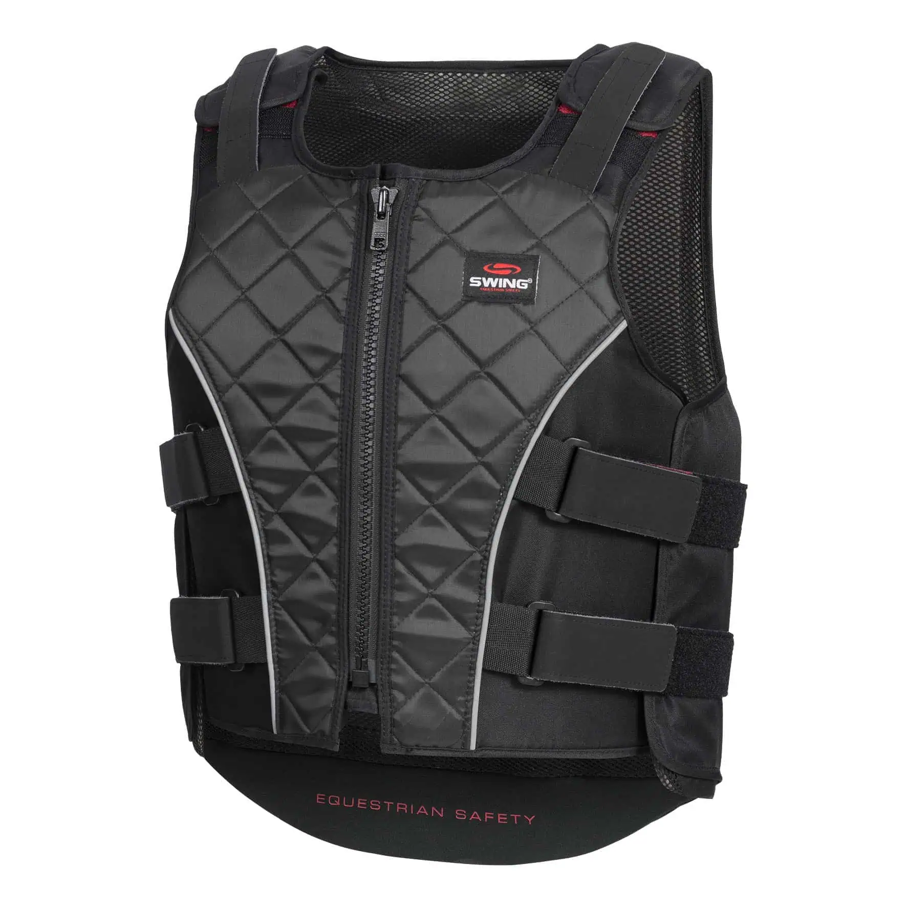 SWING P19 body protector with zip, children black/gray L