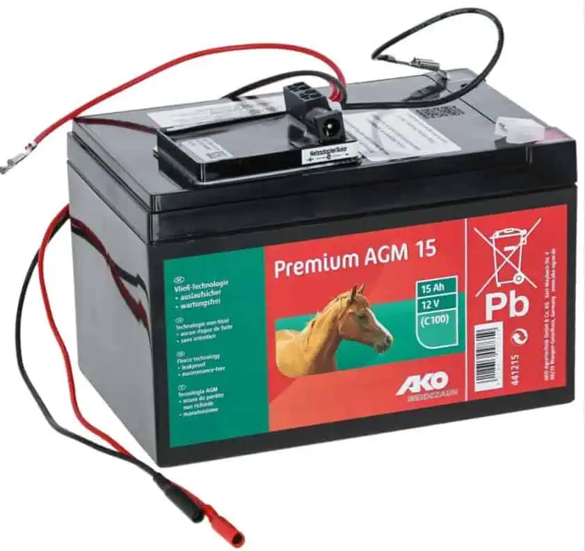 Acumulator AGM Premium 12V 15Ah cu regulator de încărcare și încărcător