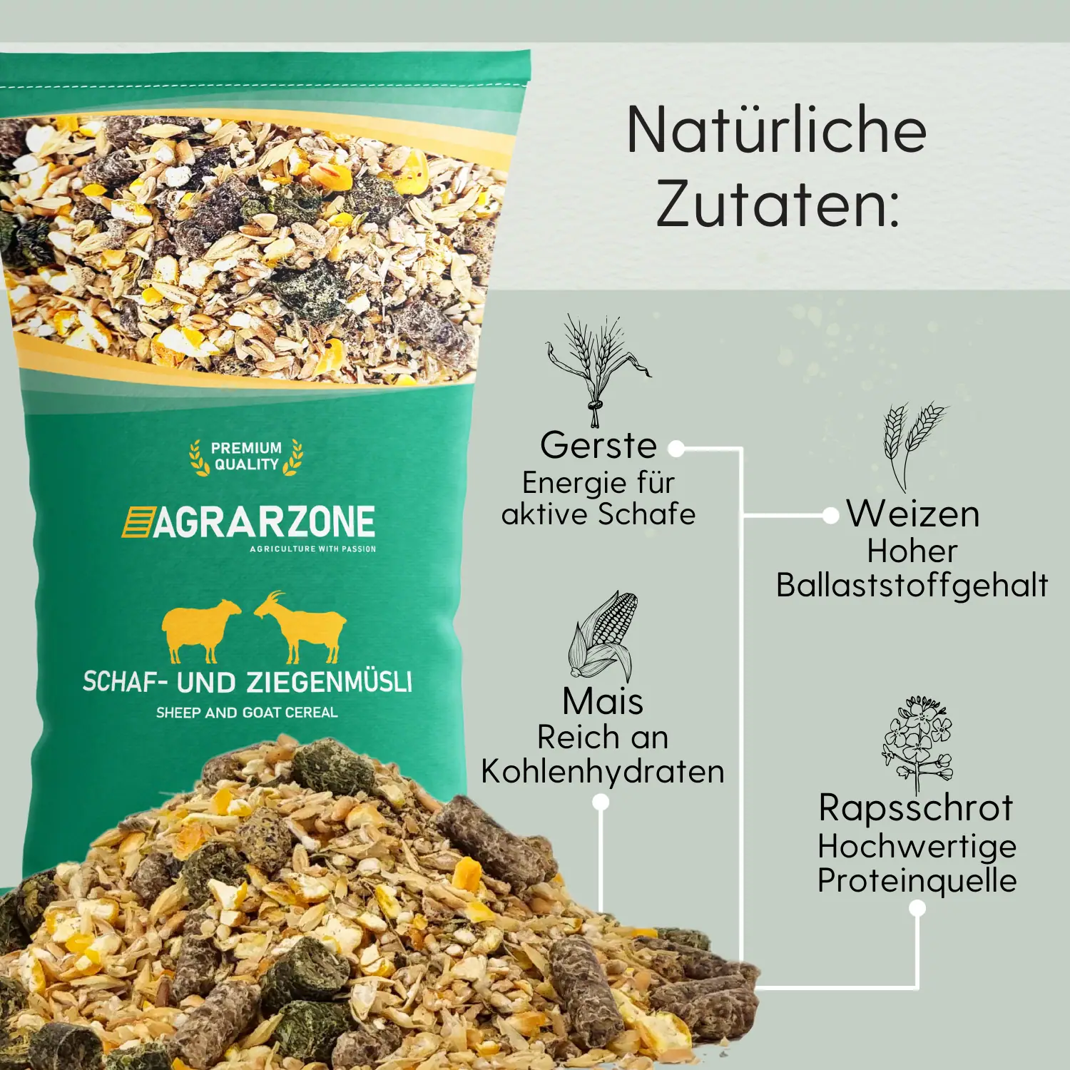 Agrarzone Sheep and Goat Feed Muesli 20 kg