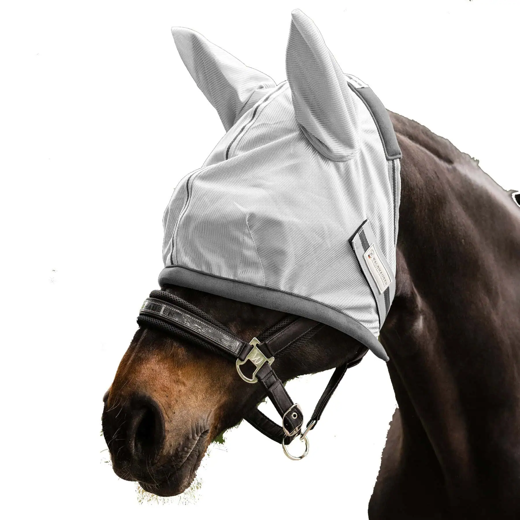 PROTECT fly mask silver grey/gray Pony