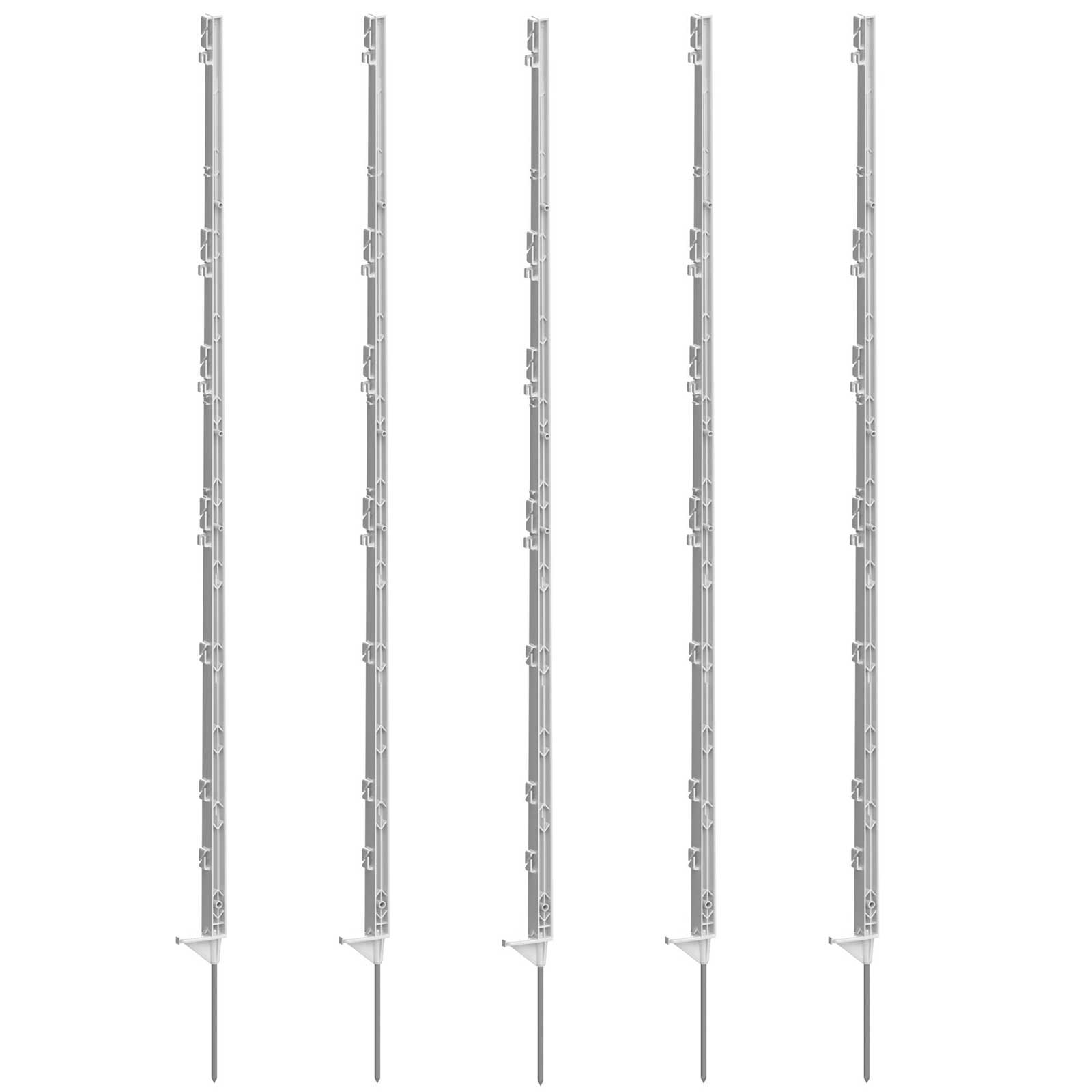30x Agrarzone stâlp din plastic pentru gard electric 156 cm 11 ochiuri alb 30x Agrarzone stâlp din plastic pentru gard electric 156 cm 11 ochiuri alb