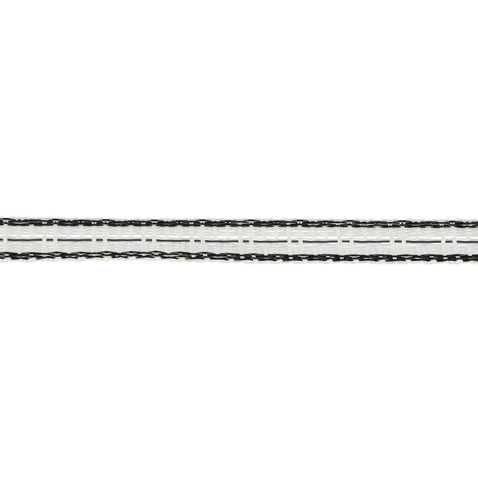 AKO bandă pentru gard electric TopLine 0,25 mm TriCOND 200 m 10 mm alb negru