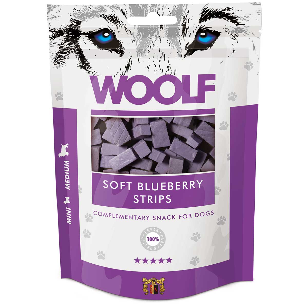 Woolf snack pentru câini cu afine