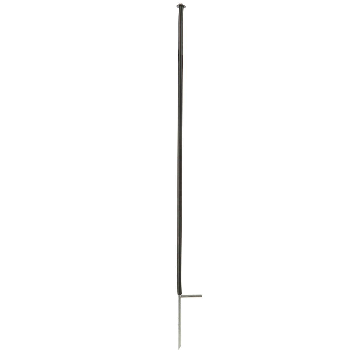 Stâlp negru pentru plasa de gard rotundă din oțel 120 cm