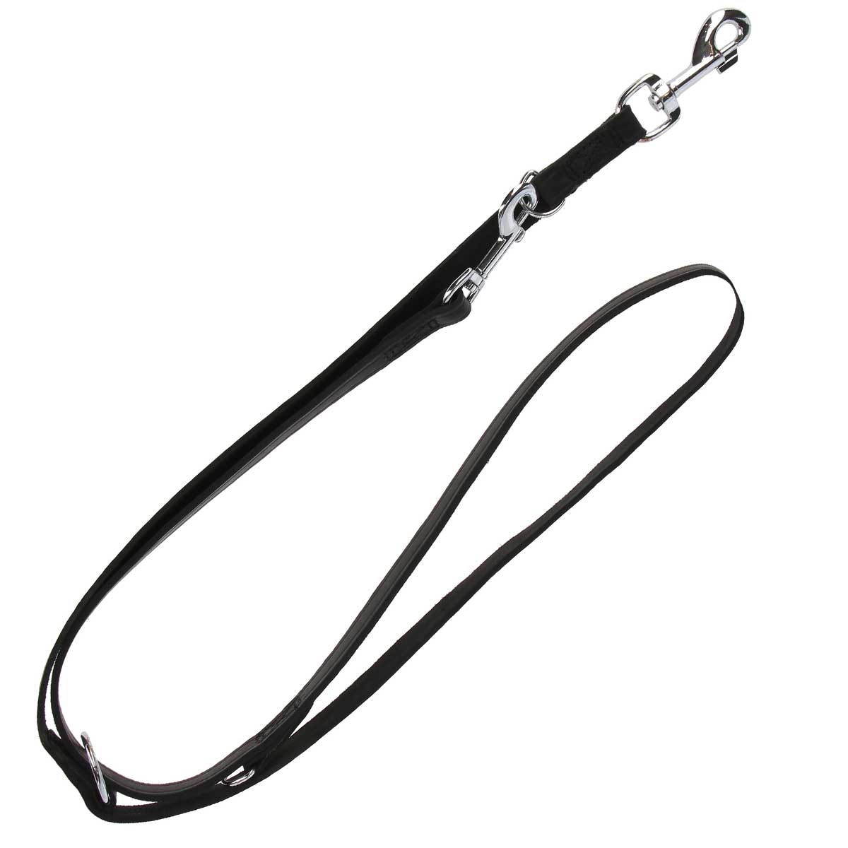 Hunde Lederleine VEGAS negru 240 cm
