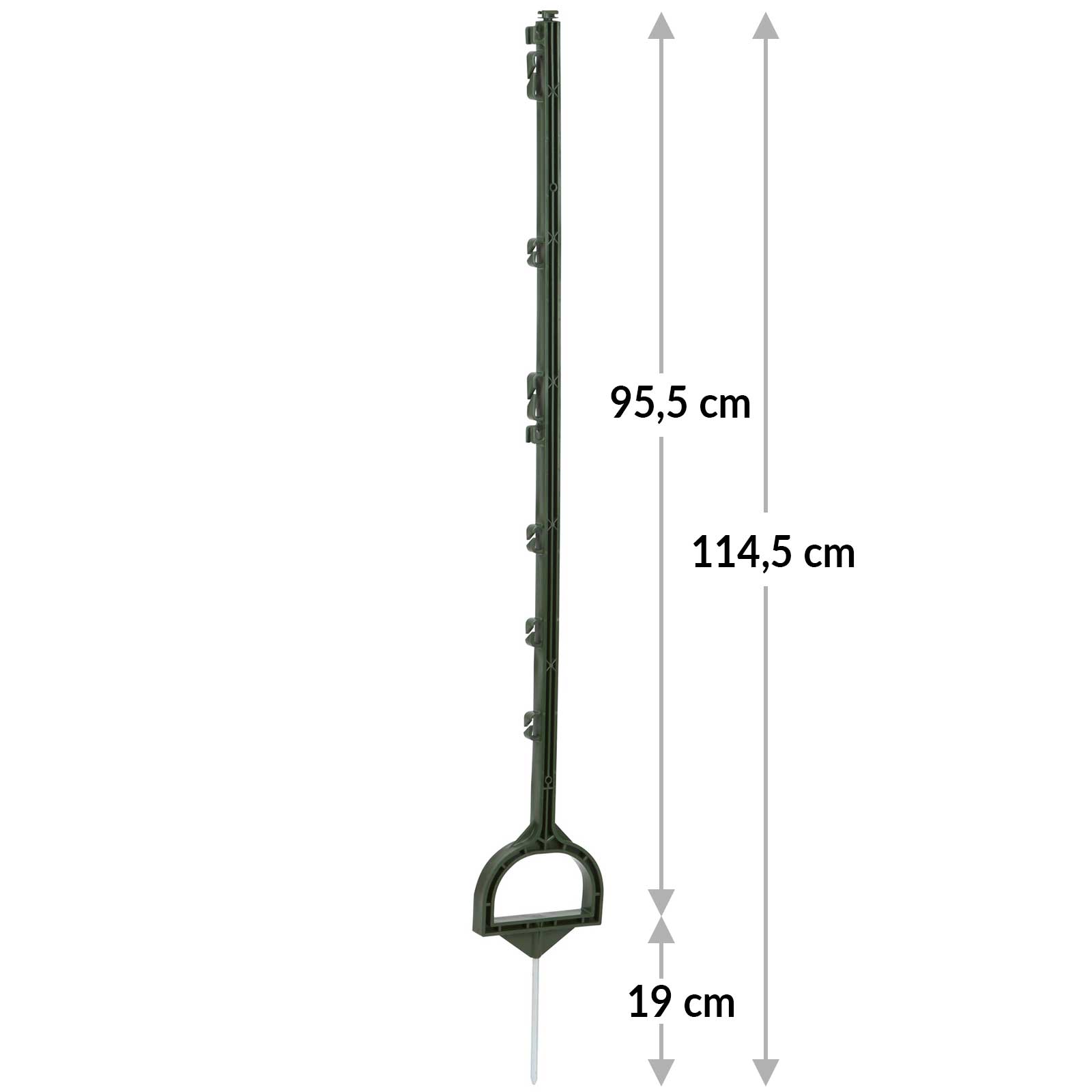 5x stâlp suport 114 cm verde
