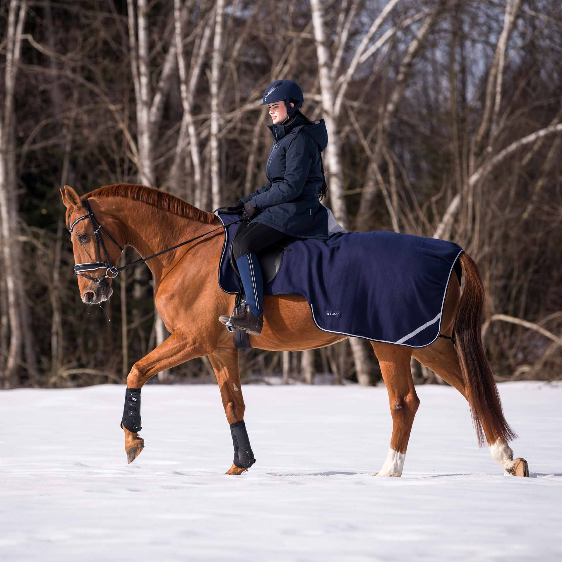 Covor de echitație BUSSE FLEECETRAINER III 125 navy