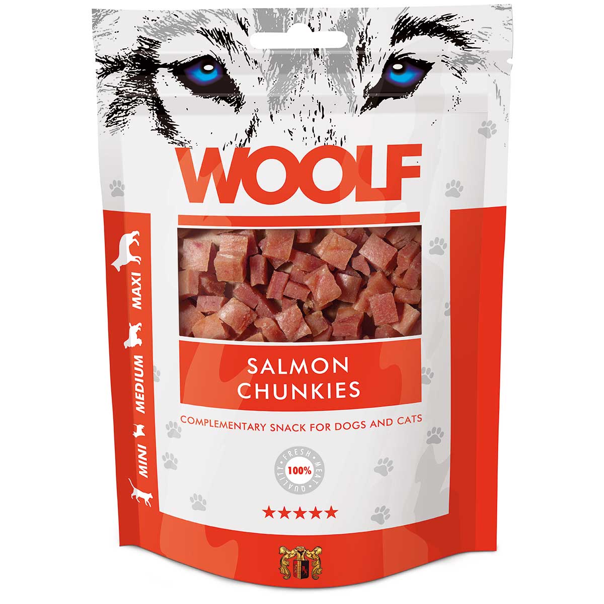 Woolf gustare pentru câini cu somon 
