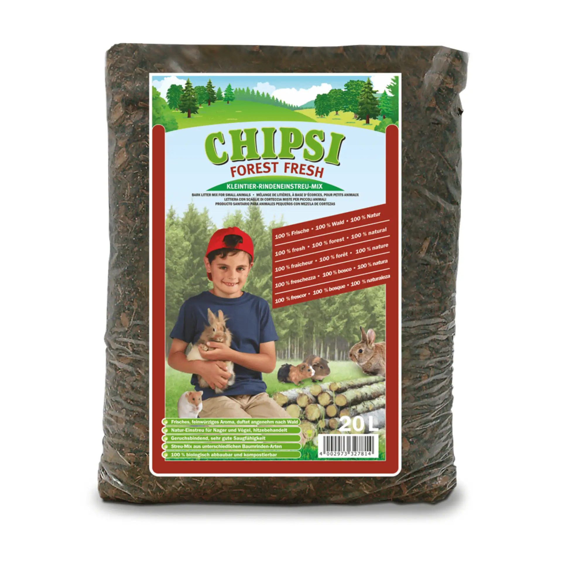 CHIPSI Forest Fresh Rindeneinstreu 20 L CHIPSI Forest Fresh Rindeneinstreu 20 L