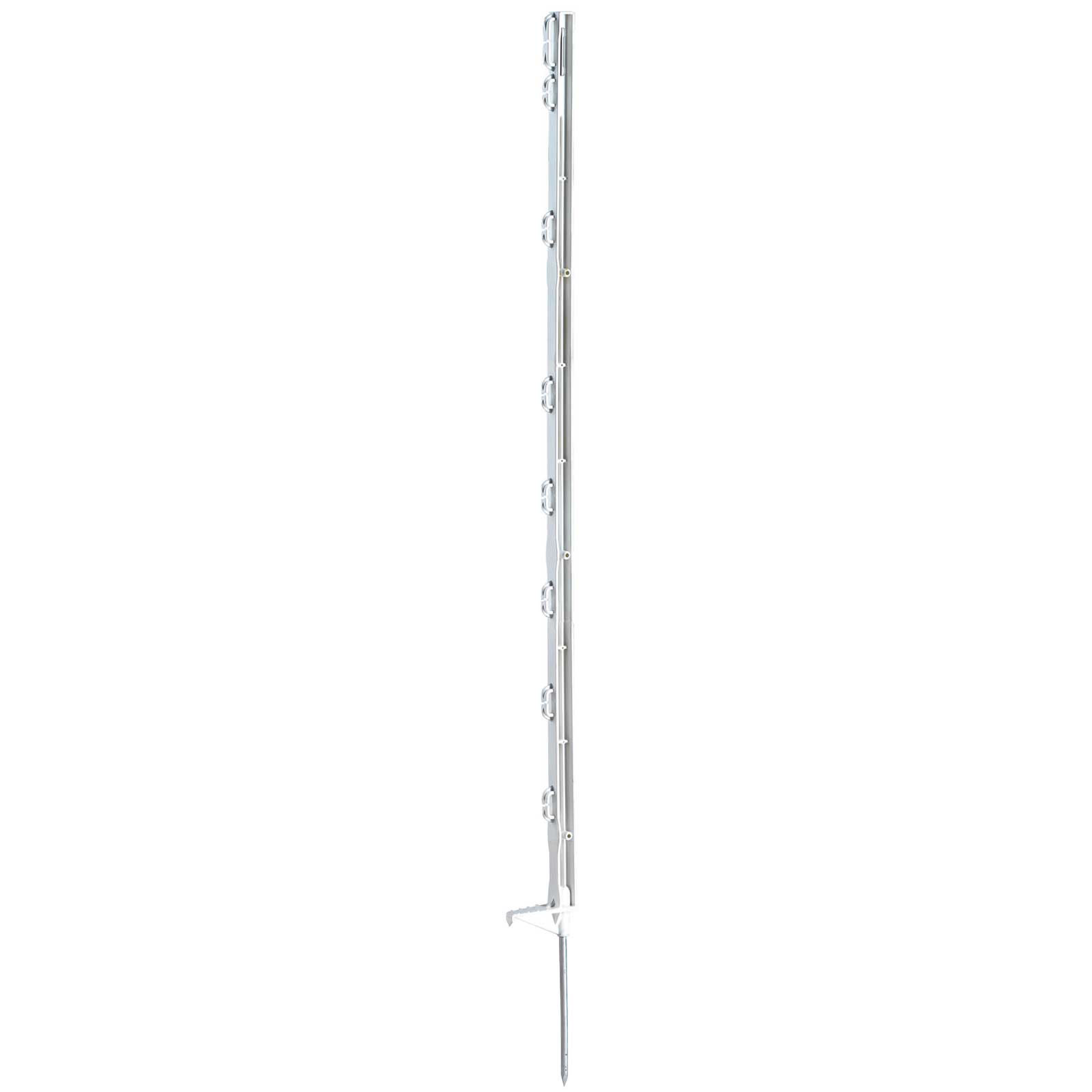 20 x Agrarzone țăruș de plastic 105 cm, cu o singură trecere, alb 