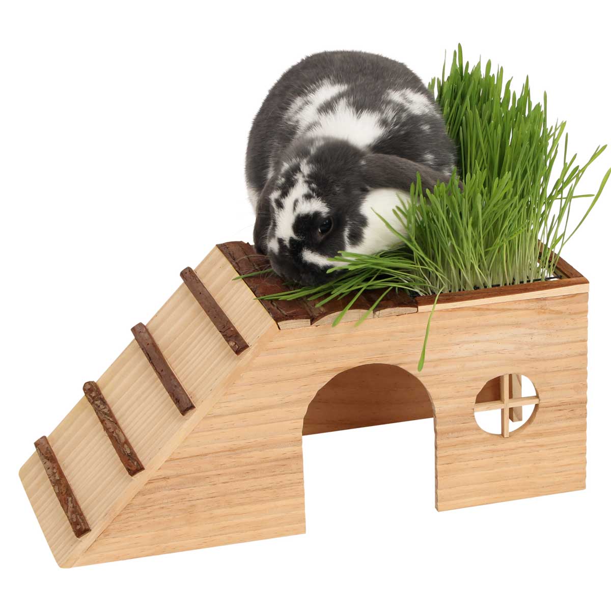 Kerbl Nagerhaus NATURE mit Rampe+ integr. Futterplatz Kerbl Nagerhaus NATURE mit Rampe+ integr. Futterplatz