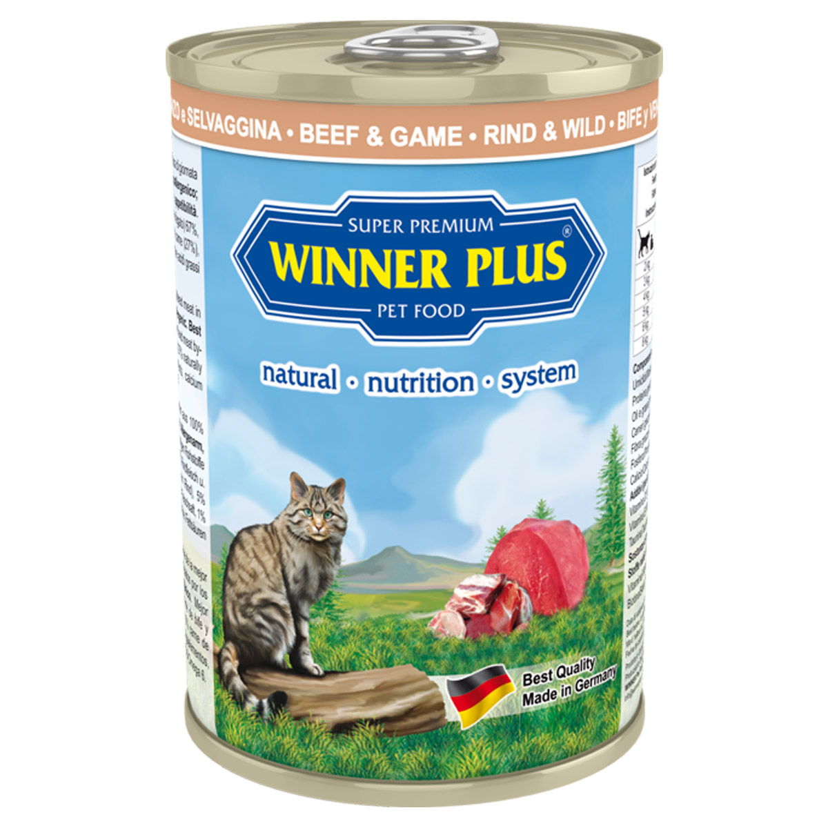 Winner Plus Super Premium Cat Menu vită & vânat 12 x 395 g