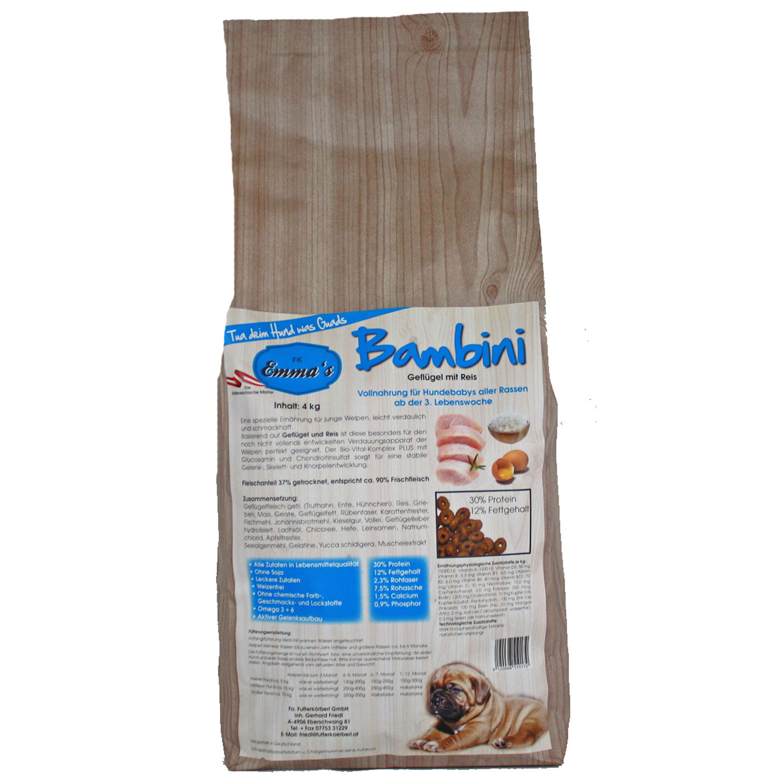 Emmas hrană pentru căței Bambini 4 kg
