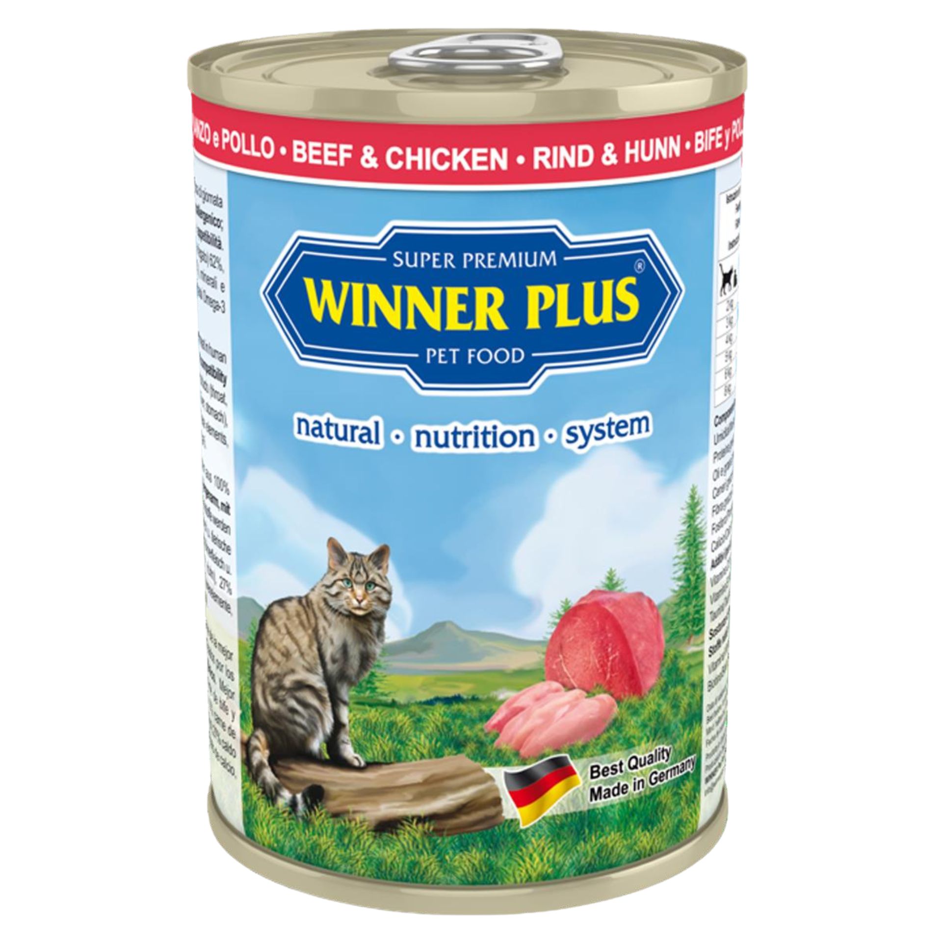 Winner Plus Super Premium Cat Menu vită & pui 12 x 395 g