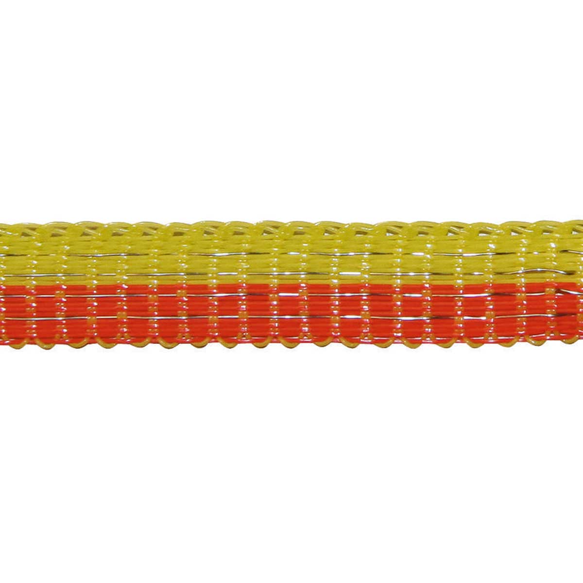 Agrarzone bandă pentru gard electric Basic 10mm, 4x0.16 Niro, galben-portocaliu 250 m x 10 mm