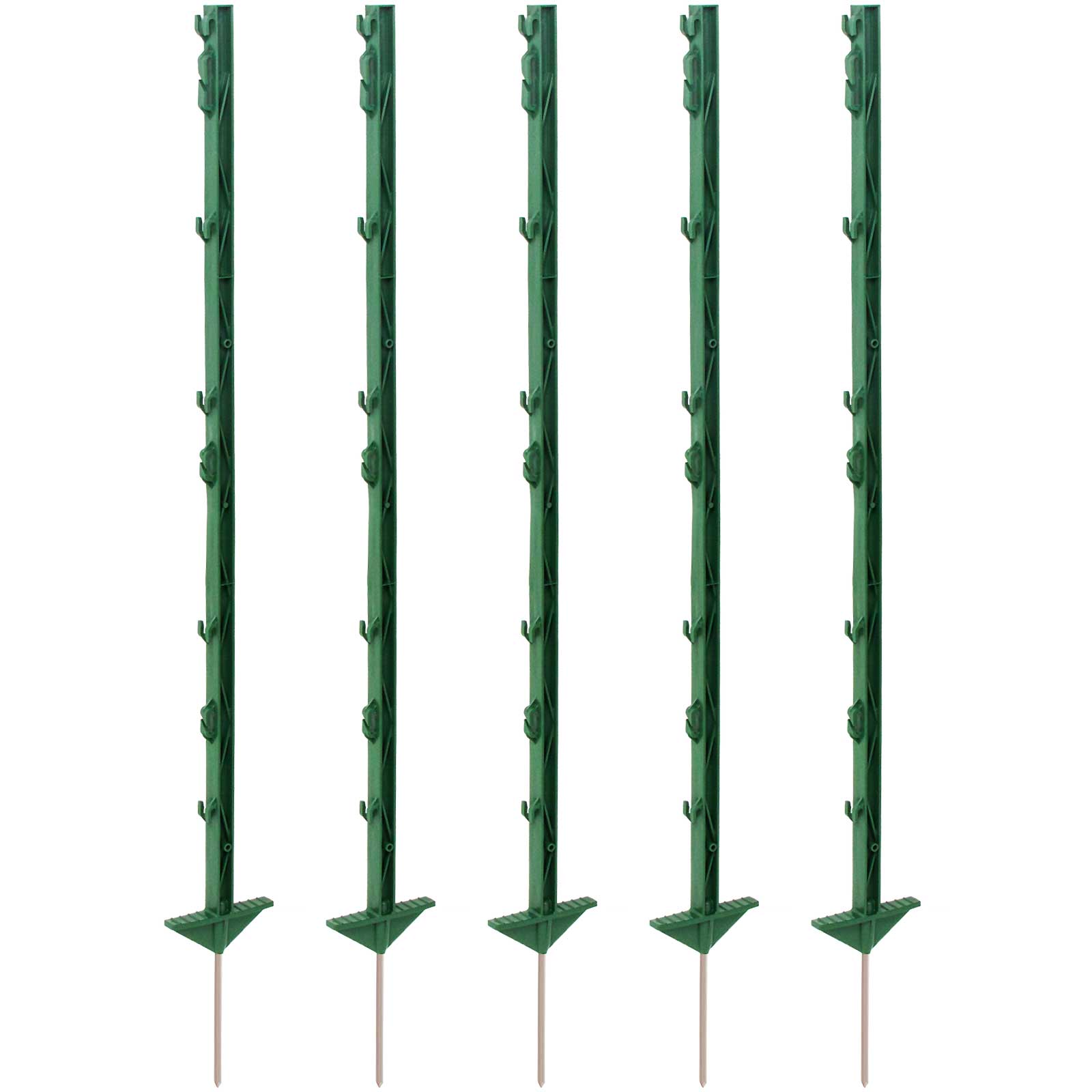 20x Agrarzone stâlp pentru gard electric 105cm, cu bandă dublă, verde