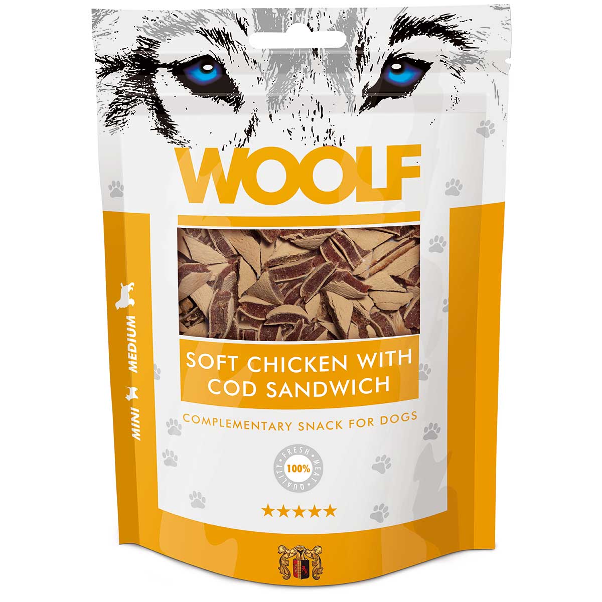 Woolf Sandwich pentru câini cu pui și cod