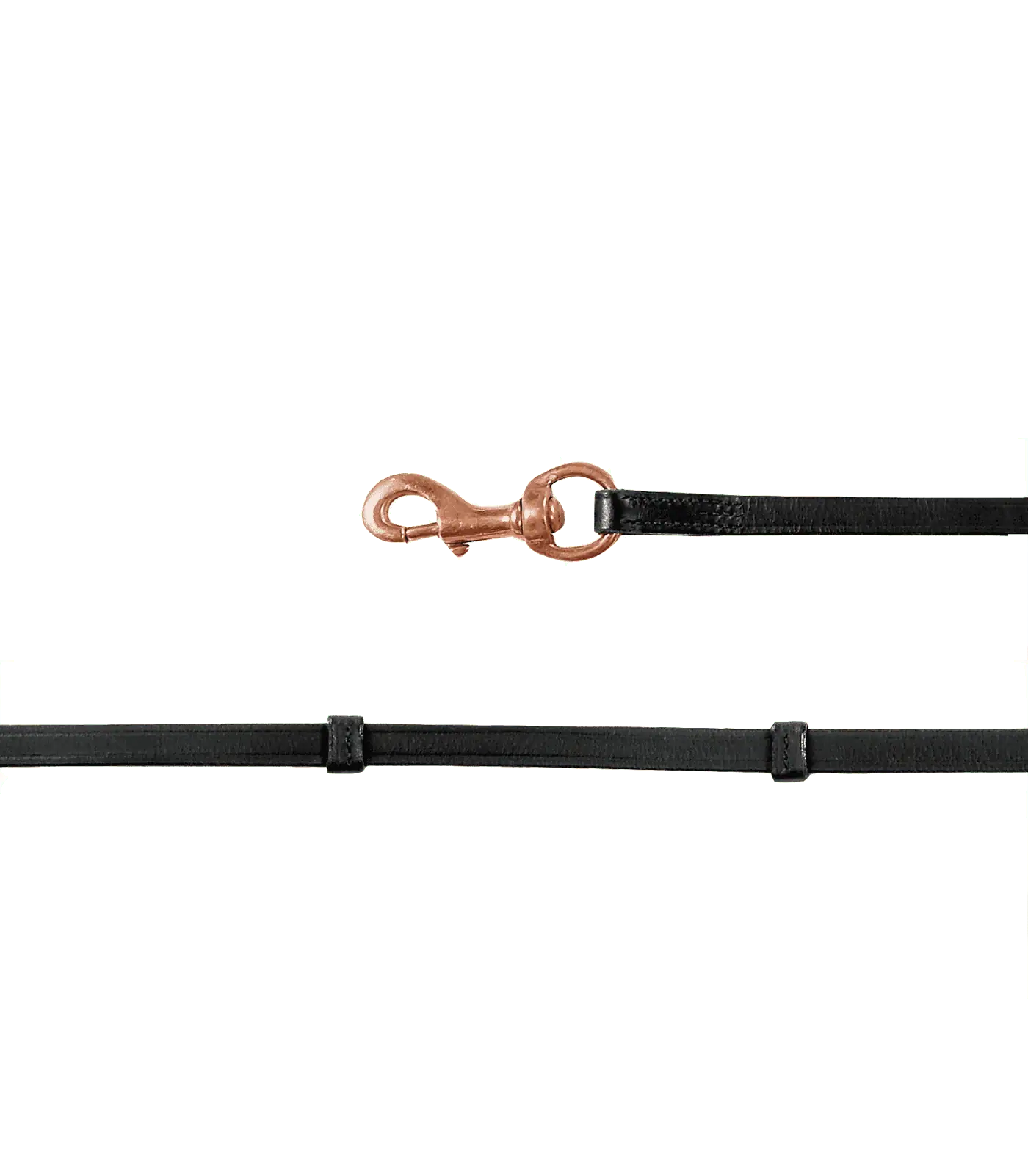 Icelandic Reins with carabiner black/rose gold