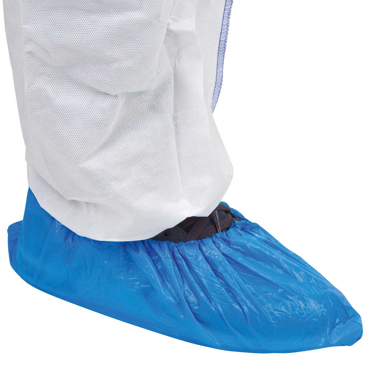 100 x protecție pantofi de unică folosință albastru cu gleznă înaltă
