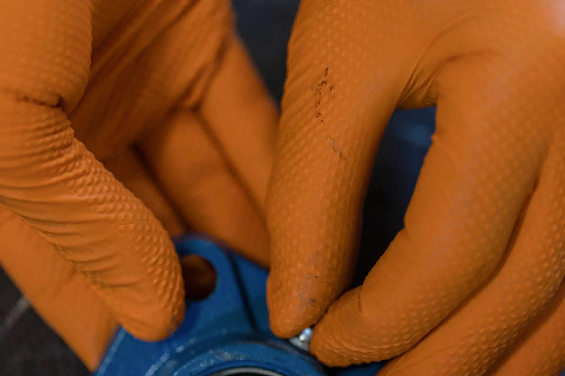Mănuși de unică folosință din nitril X-Grip 240 mm portocaliu (50 bucăți)