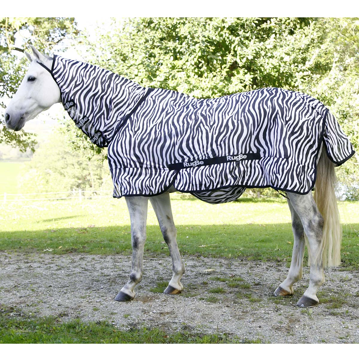 Covalliero RugBe Zebra pătură cai pentru muște și eczeme cu secțiune pentru gât 145