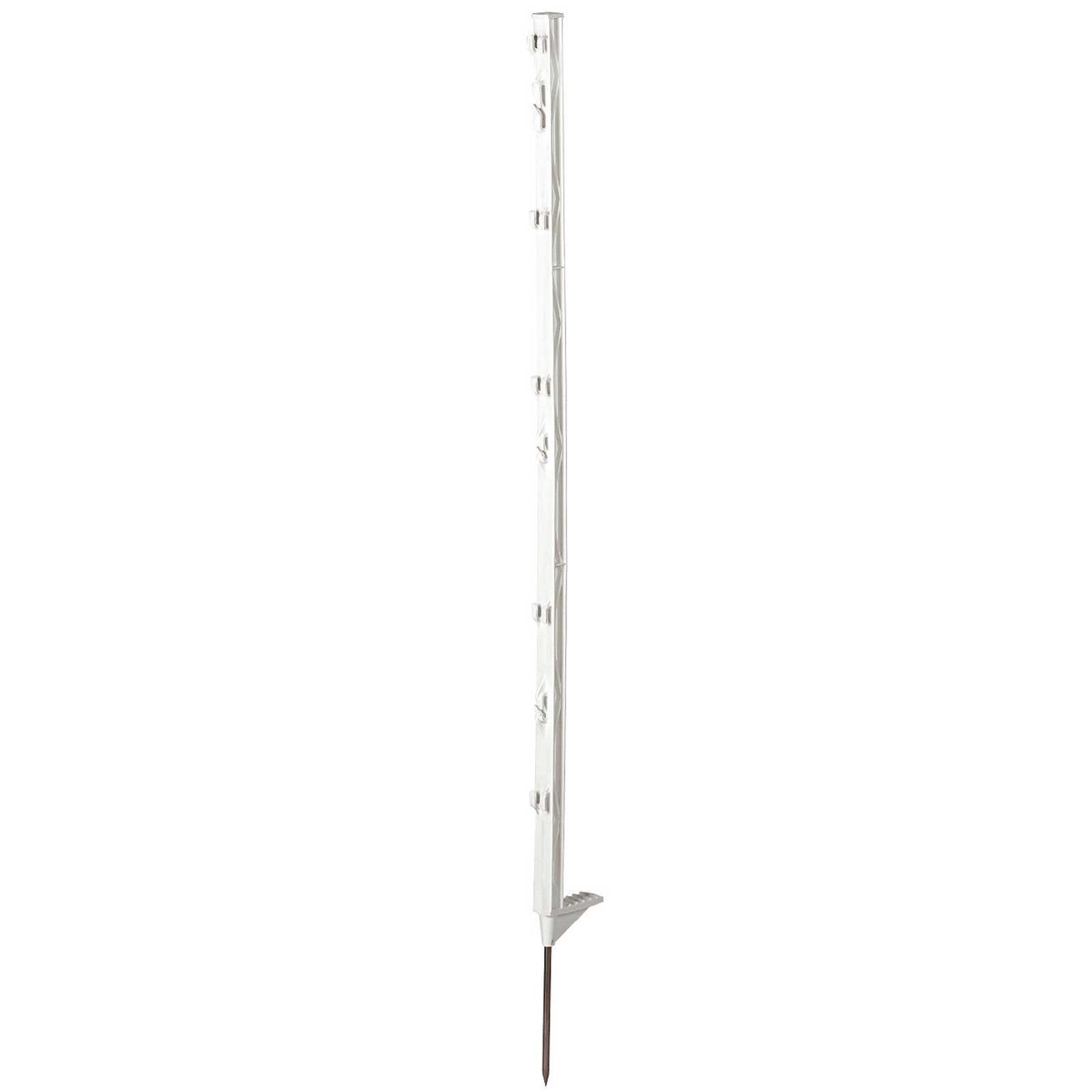 20x Agrarzone stâlp din plastic 105 cm, o singură treaptă, alb