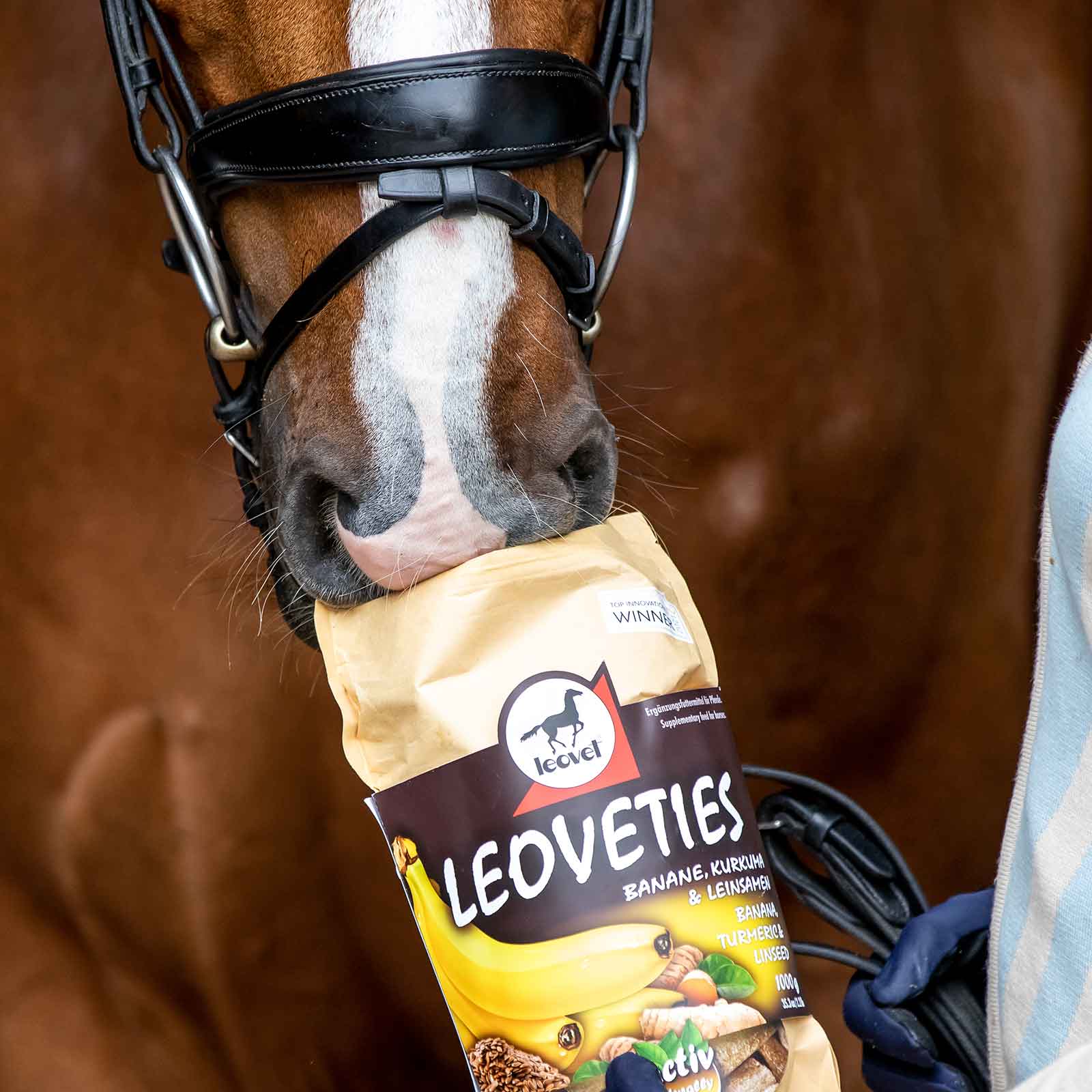 Leovet Leoveties snack pentru cai cu banane, turmeric și semințe de in 1 kg