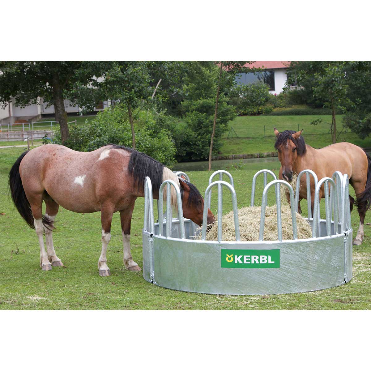 Kerbl suport rotund cu 12 locuri de hrănire a cailor