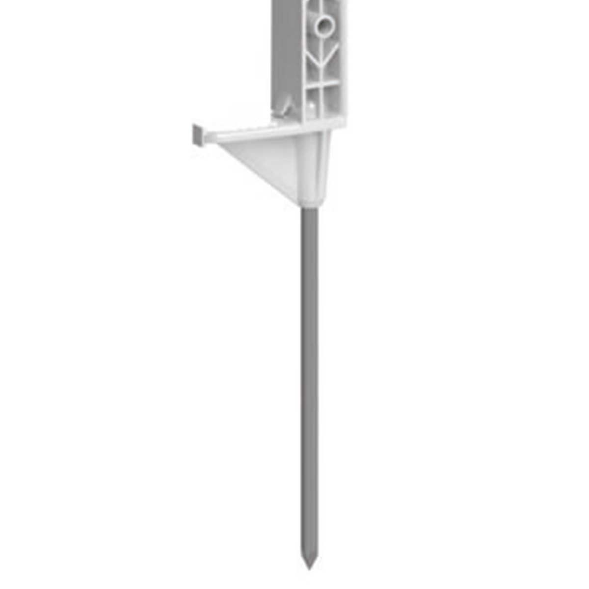 20 x Agrarzone țăruș de plastic 105 cm, cu o singură trecere, alb 