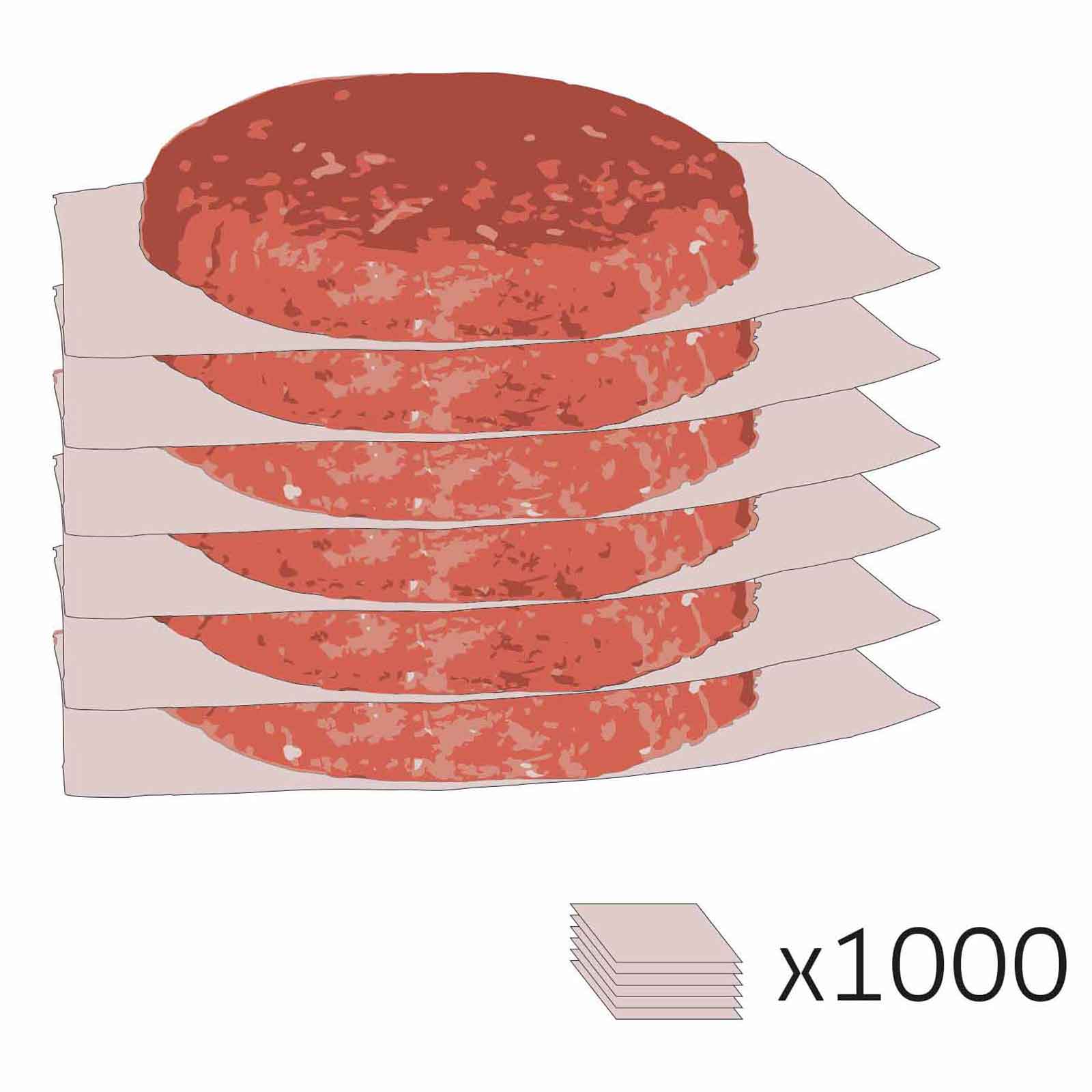 Hârtie pentru chifle pentru hamburger - 1000